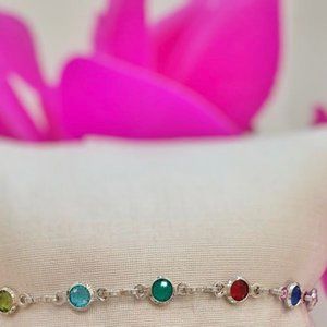 Gemstone colorful bracelet